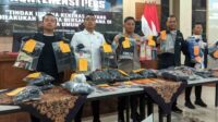 Rilis perusakan tiga pos polisi dan Polsek Pakisaji. (Wul_11zon Pelaku Perusakan Tiga Pos Polisi dan Polsek Pakisaji Jadi 21 Orang