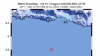 Gempa Bumi 4,8 Magnitudo Guncang Kabupaten Malang Tidak Berpotensi Tsunami