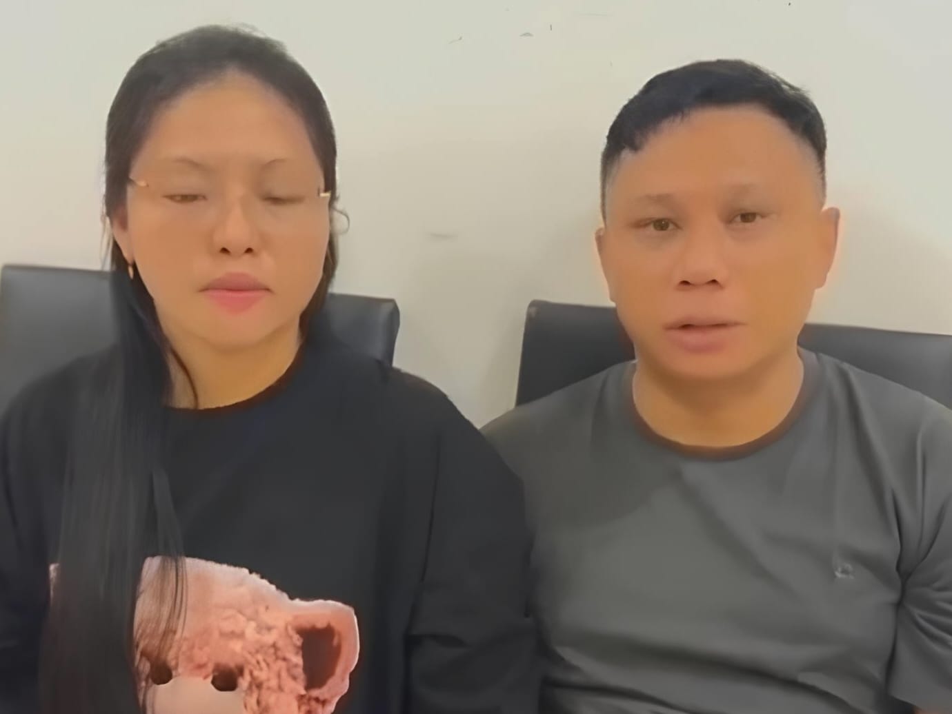 Wahyudin Moridu bersama sang istri menyampaikan permohonan maaf. (ist) PDIP Pecat Wahyudin Moridu Usai Viral Ucapan Rampok Uang Negara