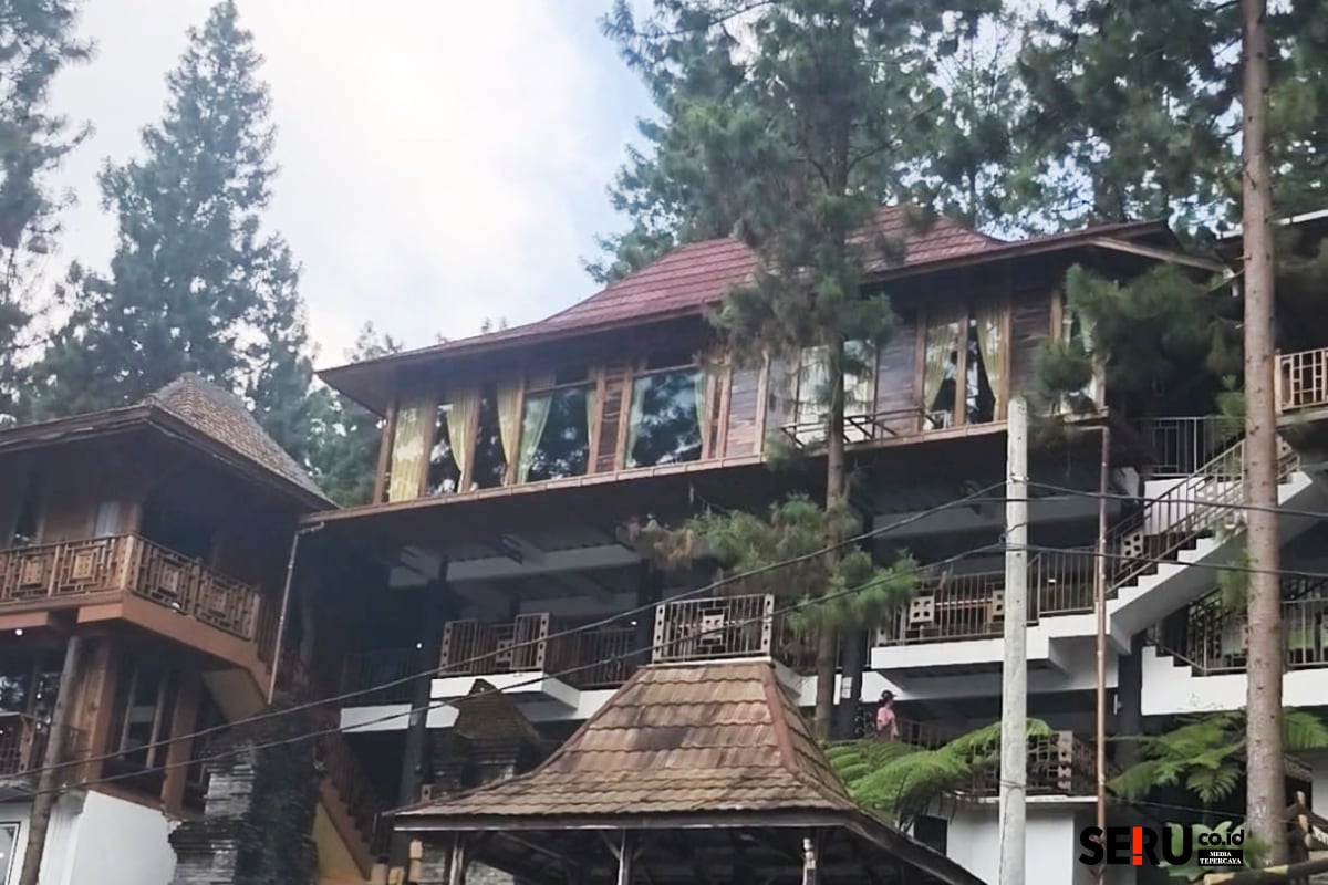 Pesona Guci Forest, Destinasi Unik di Kaki Gunung Slamet Ada Kemiripan dengan Wisata Selecta Kota Batu 1 Villa kayu yang terletak di antara pepohonan Pinus di Guci Forrest Tegal. (Seru.co.id/dik)