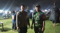 Babinsa Sukun pengamanan pentas kesenian tradisional Bantengan. (ist) Babinsa Sukun Pengamanan Pentas Kesenian Tradisional Bantengan