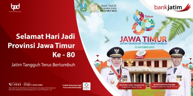iklan ucapan HUT Pemprov Jatim dari Bank jatim klan ucapan HUT Pemprov Jatim dari Bank jatim