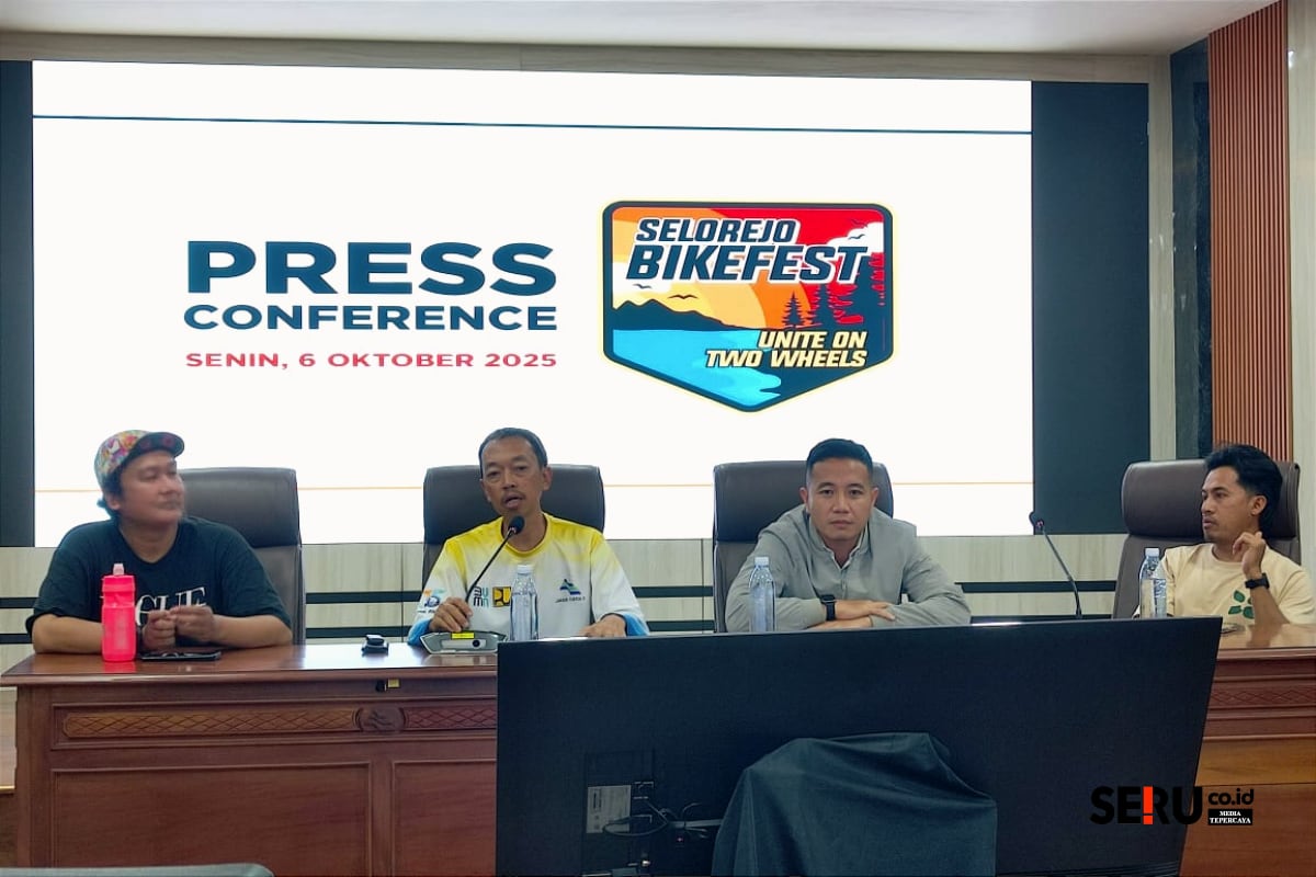 Selorejo Bike Fest 2025, Ajang Kompetisi All Genre Sepeda Nikmati Waduk Selorejo 1 Jajaran panitia Selorejo Bike Fest 2025 memberikan informasi dalam Press Conference. (rhd)