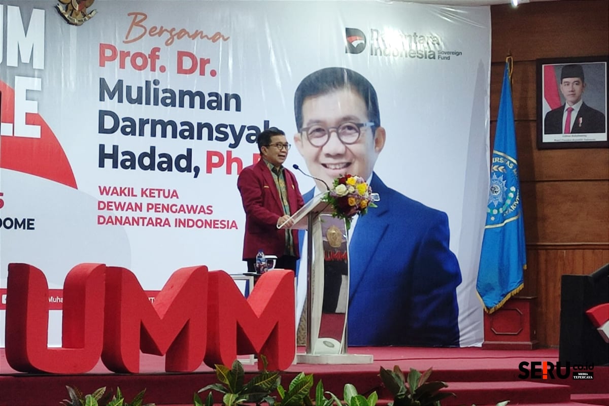Wakil Ketua Dewan Pengawas Danantara Indonesia, Prof Dr Muliaman Darmansyah Hadad PhD menjelaskan Danantara Indonesia. (rhd) Danantara Indonesia Mesin Baru Optimalkan Aset Produktif Tingkatkan Pertumbuhan Ekonomi 8 Persen