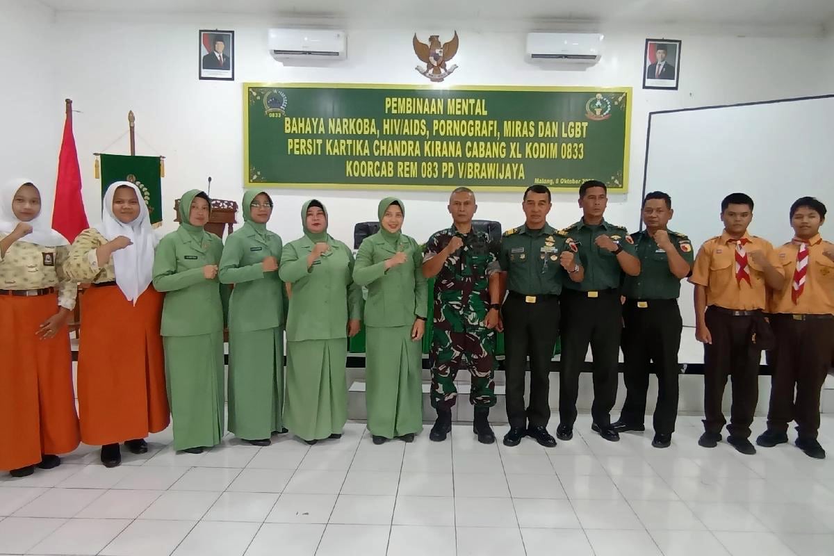 Kodim 0833 Gelar Bintal Bagi TNI, Persit dan Siswa Yayasan Kartika Jaya