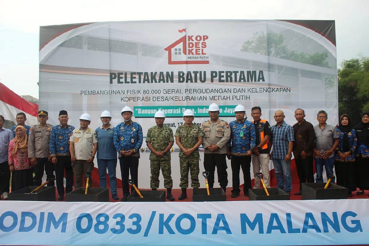 Dandim 0833 hadiri peletakan batu pertama pembangunan fisik KDKMP di Kota Malang. (ist) Dandim 0833 Hadiri Peletakan Batu Pertama Pembangunan Fisik KDKMP di Kota Malang