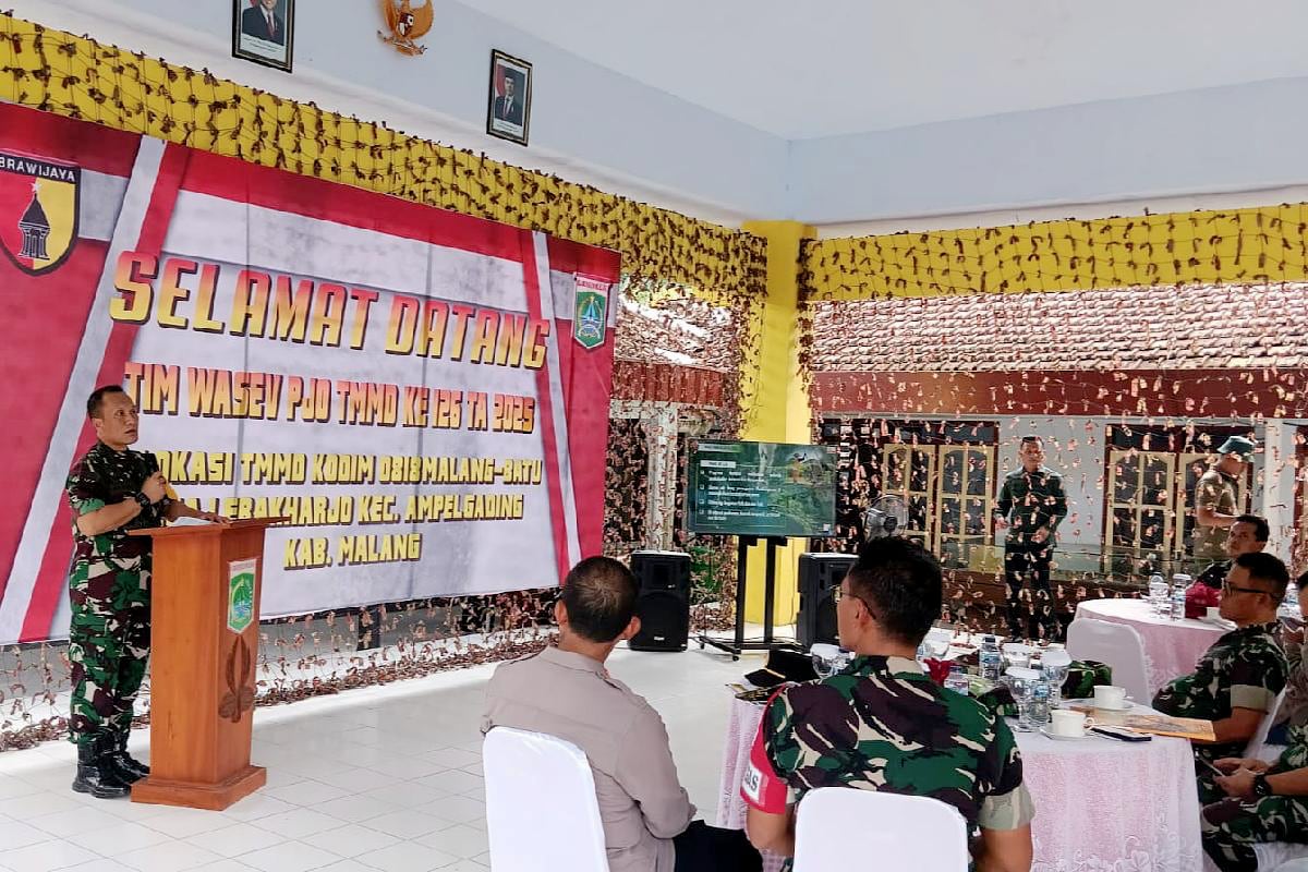 Tim Wasev TMMD Kodim 0818 Tinjau Sasaran Fisik Lokasi di Desa Lebakharjo