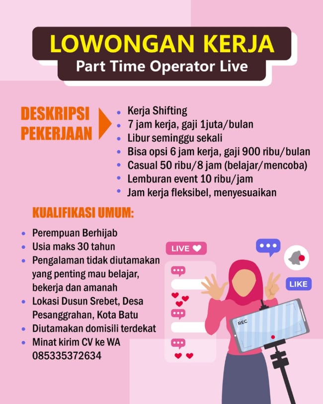 iklan lowongan operator