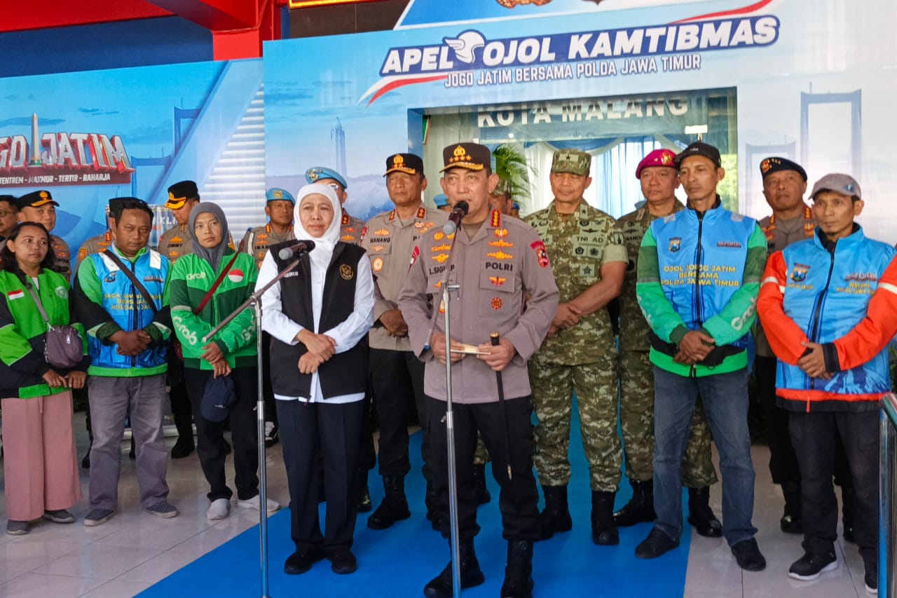 Kapolri Apresiasi Ribuan Pengemudi Ojol Deklarasi Jogo Jatim Garda Terdepan Kamtibmas