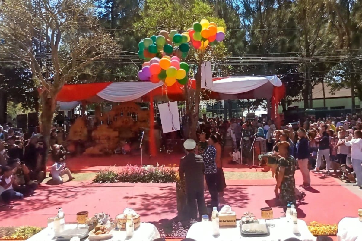 Momen pembukaan Festival Tabebuya 2025. (ist) Festival Tabebuya 2025, Momen TNI Berbaur dengan Rakyat dalam HUT TNI ke-80 dan Festival Budaya