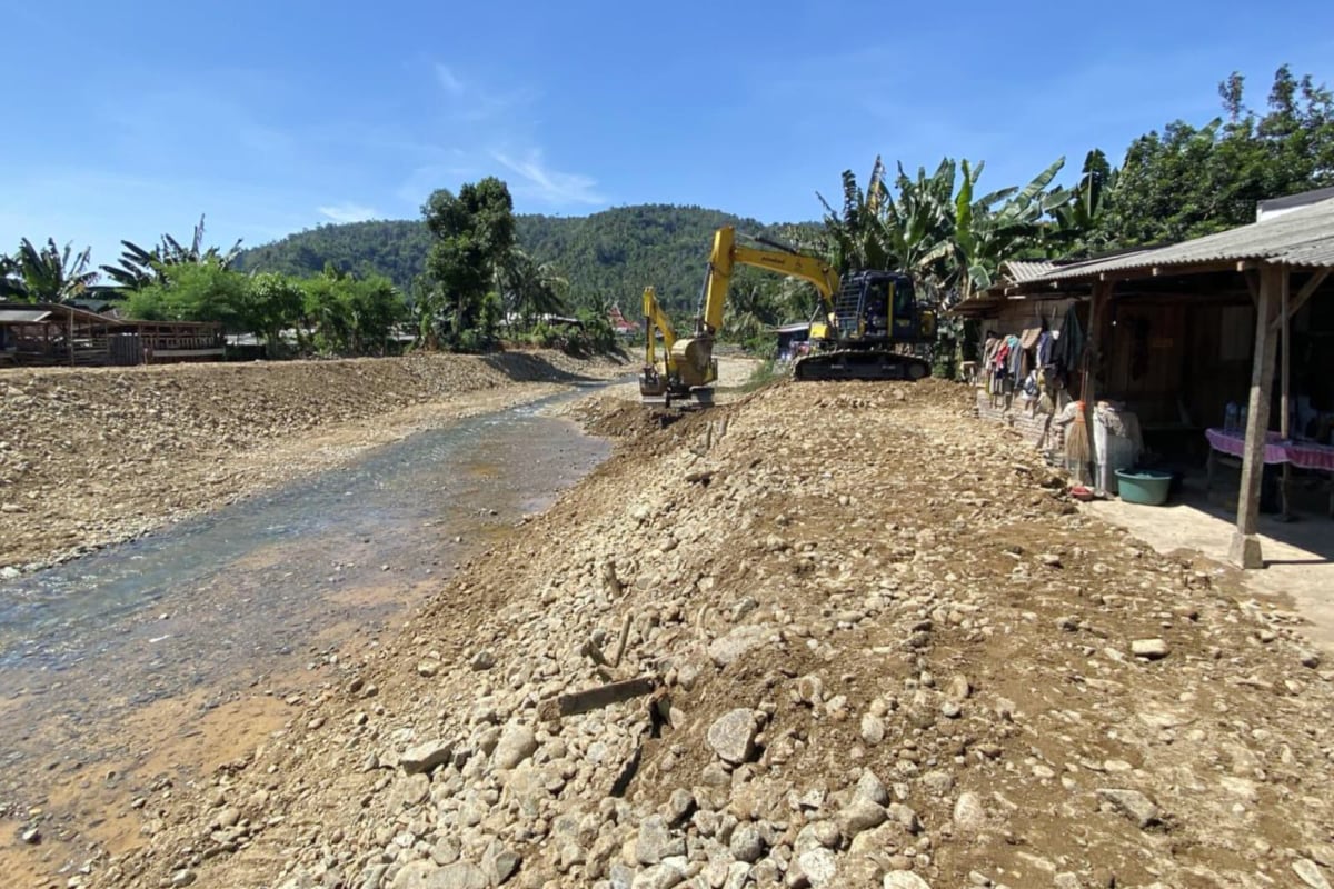 Proses Normalisasi Sungai Tundo Sudah Rampung hingga 575 Meter