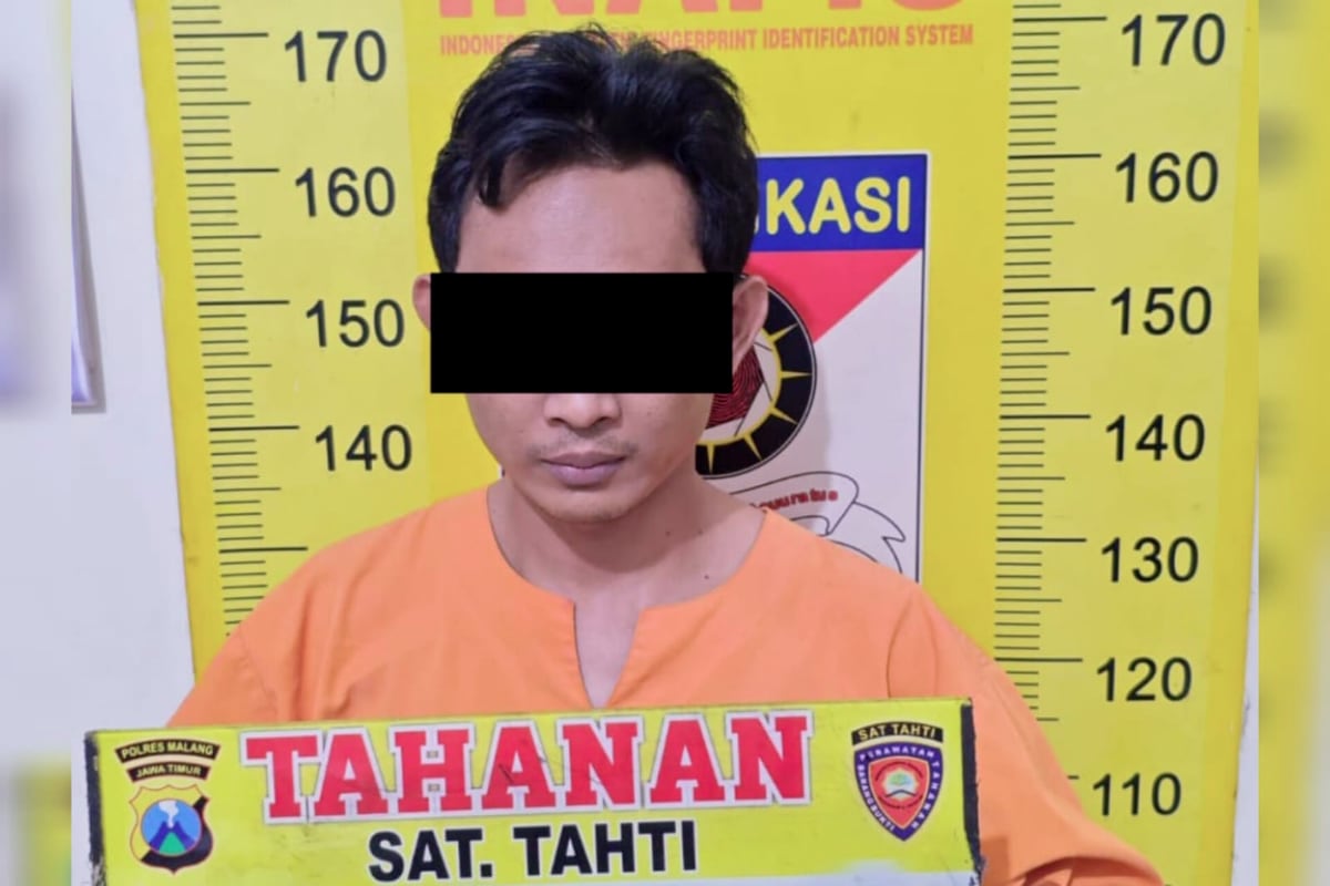 Pelaku pengedar Narkoba di Kecamatan Kepanjen, Kabupaten Malang. (ist) Edarkan Narkoba, Pria Asal Donomulyo Ditangkap di Kamar Kosnya di Kepanjen Beserta 39,5 Gram Sabu