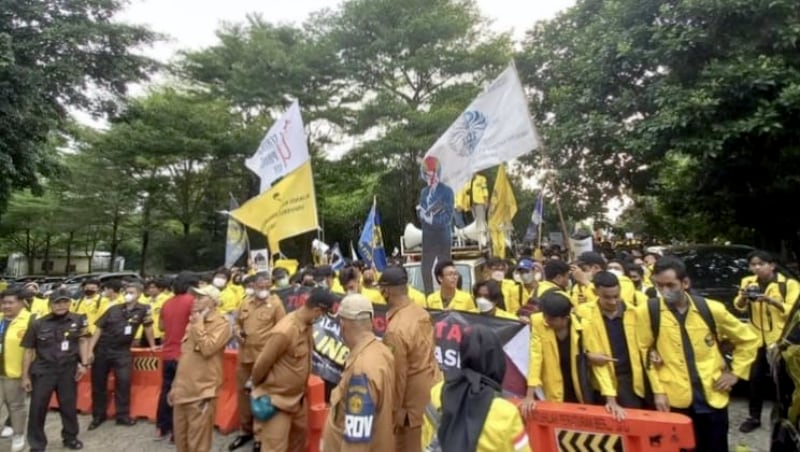 Ilustrasi demo mahasiswa. (ist) Demo Mahasiswa Warnai Satu Tahun Pemerintahan Prabowo–Gibran