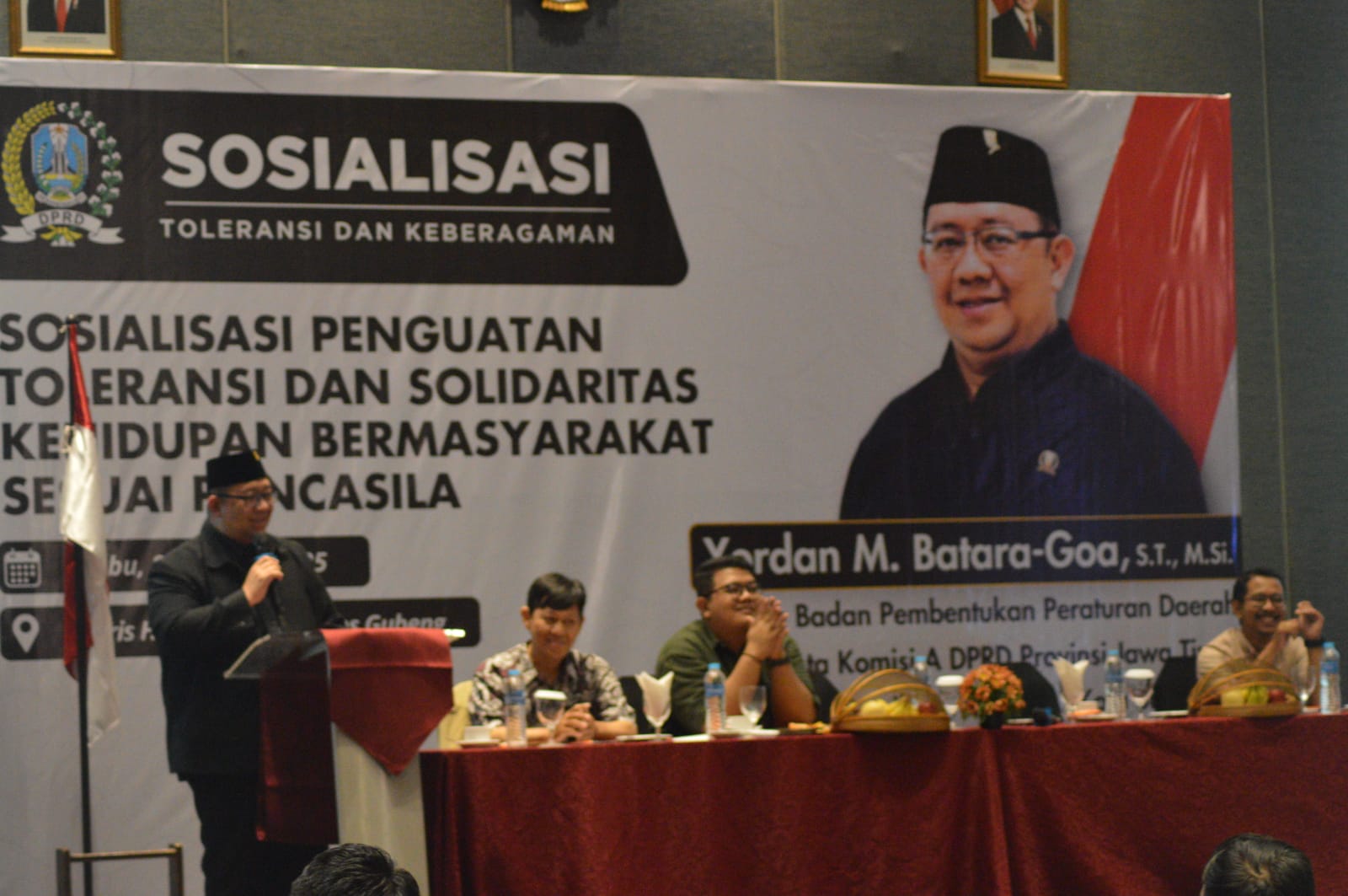 Yordan M Batara Goa Anggota DPRD Jatim Yordan M Batara Goa Gelar Sosialisasi Penguatan Toleransi dan Solidaritas Masyarakat Sesuai Pancasila
