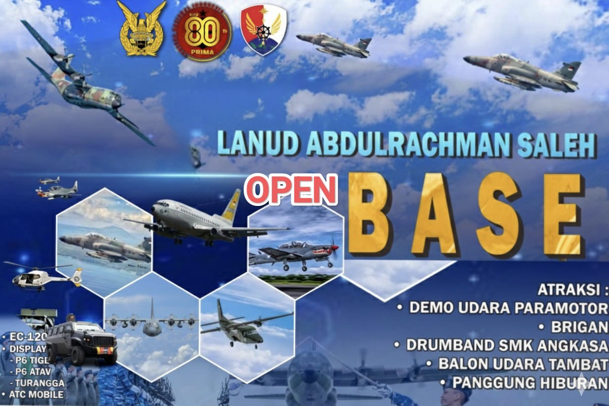 Lanud Abdulrachman Saleh Gelar "Open Base" Untuk Umum, Hadirkan Atraksi Udara dan Pameran Alutsista