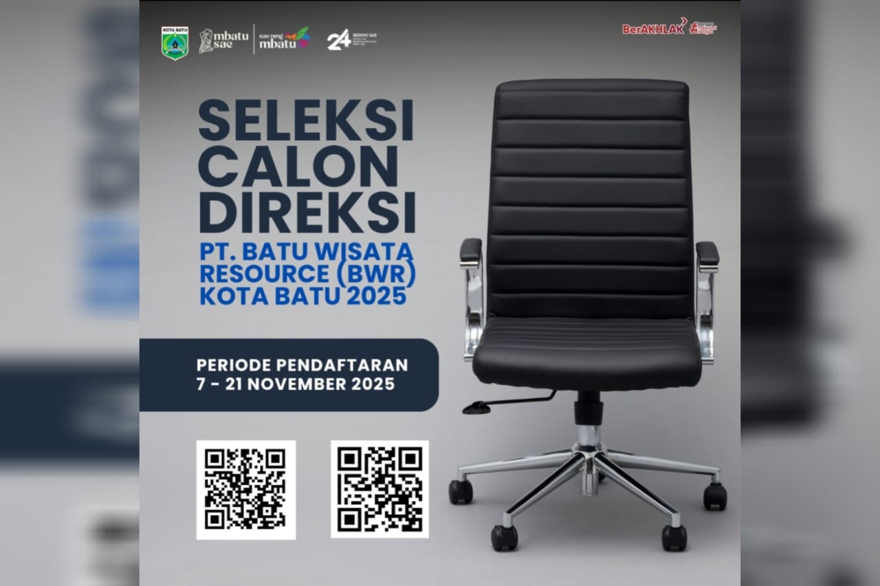 Pemkot Batu Buka Seleksi Direksi PT BWR, Cari Sosok Berpengalaman untuk Angkat Sektor Ekraf dan Pariwisata