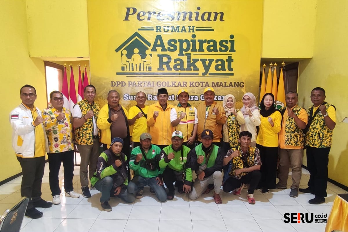 Peringati HUT ke-61, Golkar Kota Malang Resmikan Rumah Aspirasi Bagikan Sembako