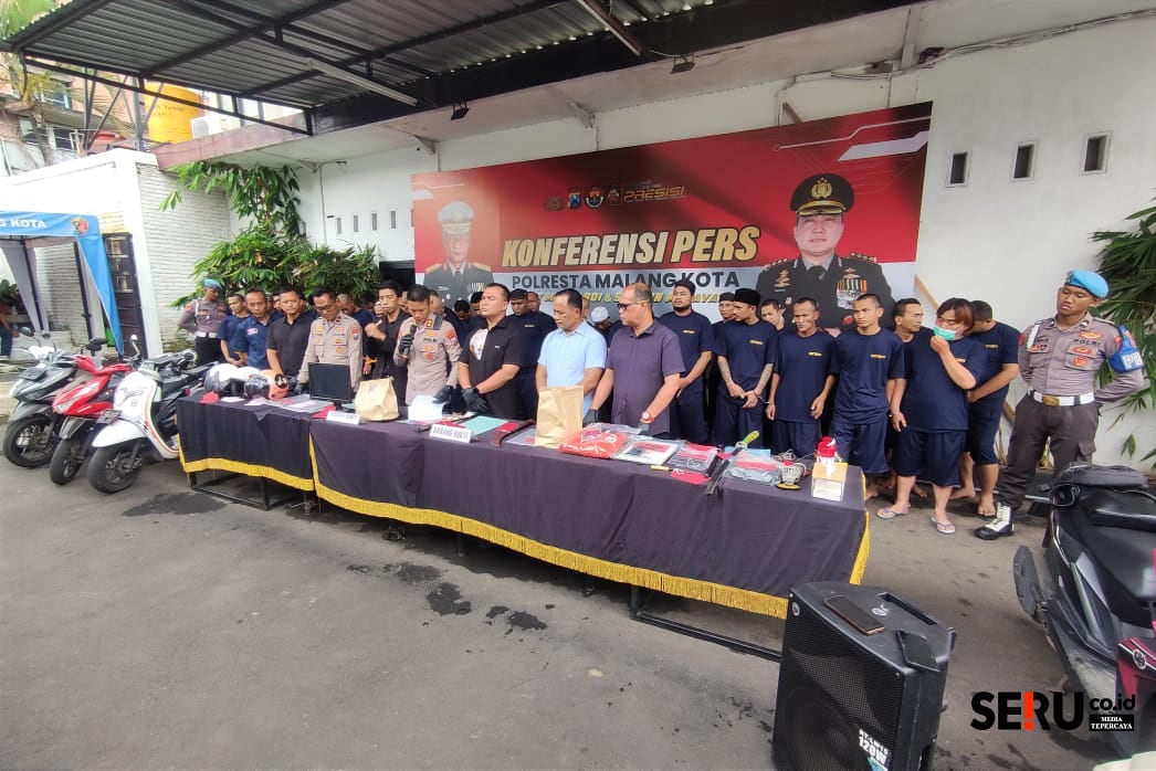 Barang bukti yang diamankan dari 51 tersangka dengan 44 kasus Operasi Sikat Semeru 2025. (rhd)