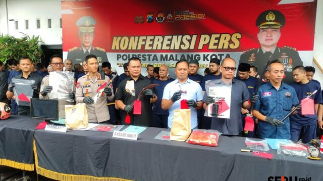 Operasi Sikat Semeru 2025, Polresta Malang Kota Amankan 51 Tersangka dengan 44 Kasus