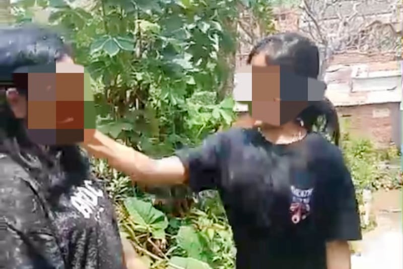 Potongan video aksi bullying menimpa siswi SMP di jalan menuju pemakaman Gempol, Sukun Viral Kasus Bullying Siswi di Sukun, Dinsos Siapkan Pendampingan Psikologis