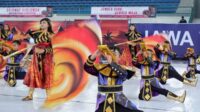 Penampilan Marching Band di GOR Jember Gus Fawait Sebut Kejurprov Drum Band 2025 di Jember Ajang Sportivitas-Persaudaraan