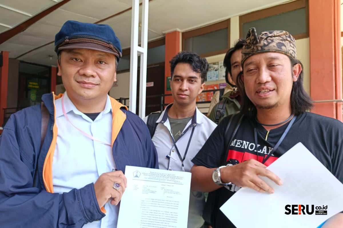 Kuasa Hukum Warga Griya Shanta menegaskan, semua warga menolak jalan tembus. (bas)