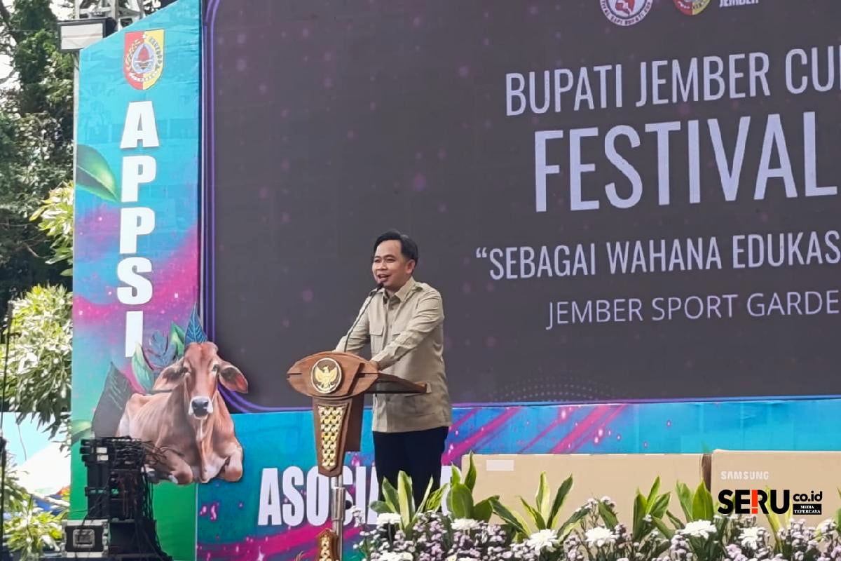 Bupati Jember, Muhammad Fawait, saat memberikan sambutan. (sgt) Bupati Fawait Fokus Memajukan Infrastruktur Pertanian dan Peternakan Wujudkan Swasembada Pangan