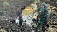 Satgas TMMD Yonarmed 8/105/Tarik Rampungkan Normalisasi Sungai Bukit Antrokan