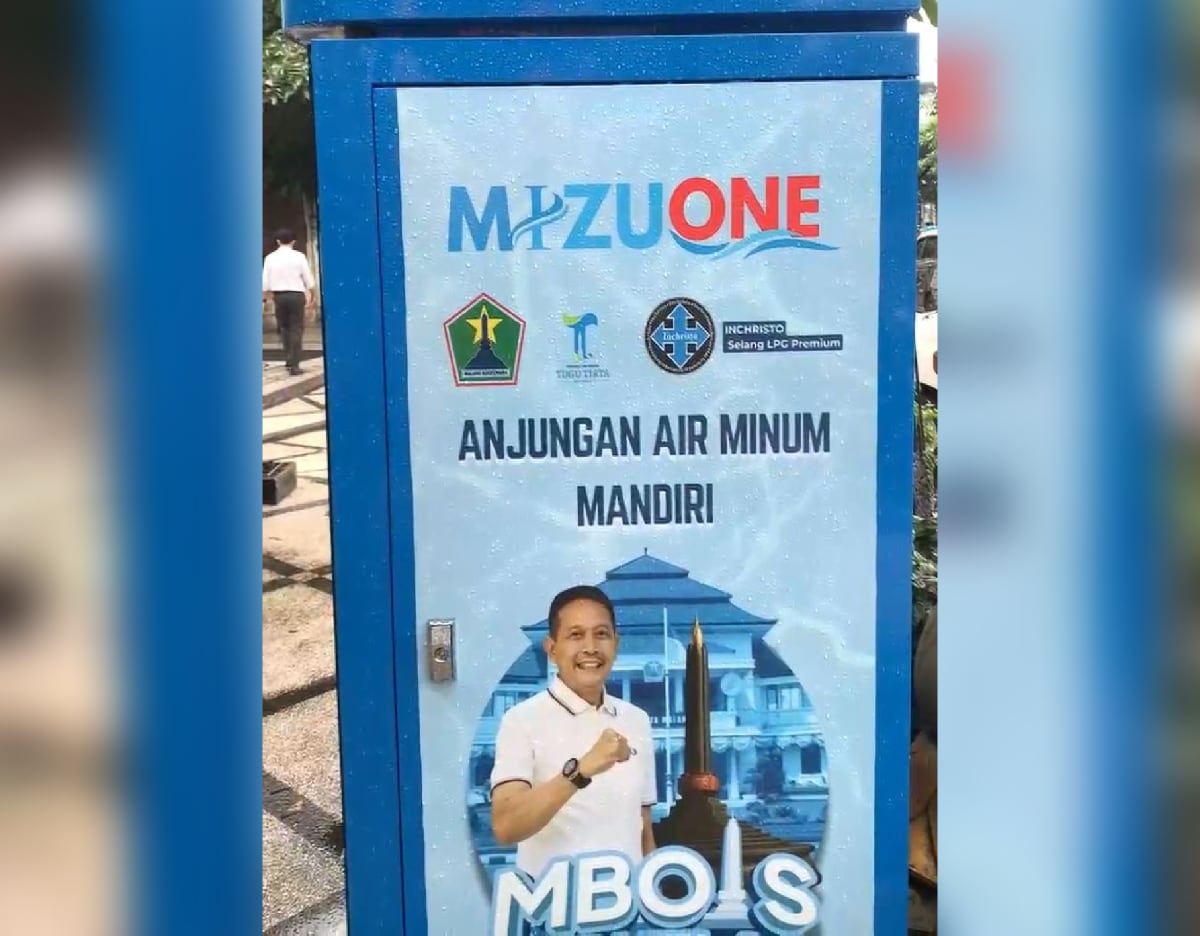 Mizuone sudah terpasang di lima titik, yaitu MCC, Kecamatan Klojen, Oro-oro Dowo, Pondok Pesantren Baghrul Maghfirah, dan kawasan Kayutangan. (Seru.co.id/ist) Mizuone, Terobosan Mengurangi Limbah Plastik di Kota Malang