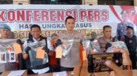 Kapolres Situbondo, AKBP Rezi Dharmawan saat konferensi pers, Rabu (5/11/2025). (Seru.co.id/aza) Polres Situbondo Berhasil Ungkap Enam Kasus dan Enam Tersangka dalam Operasi Sikat Semeru 2025