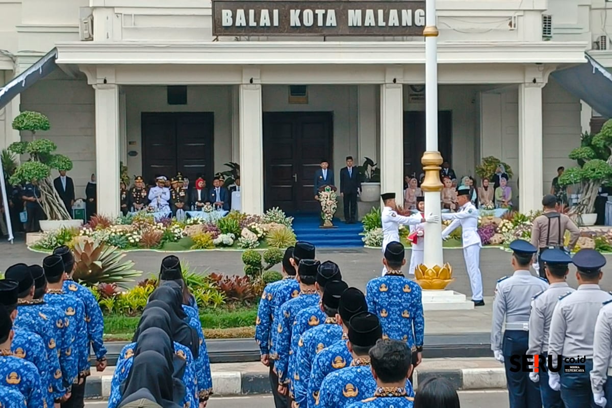 Peringatan Hari Pahlawan di Kota Malang. (Seru.co.id/bas) Peringati Hari Pahlawan, Wali Kota Malang Ajak Teladani Nilai Perjuangan