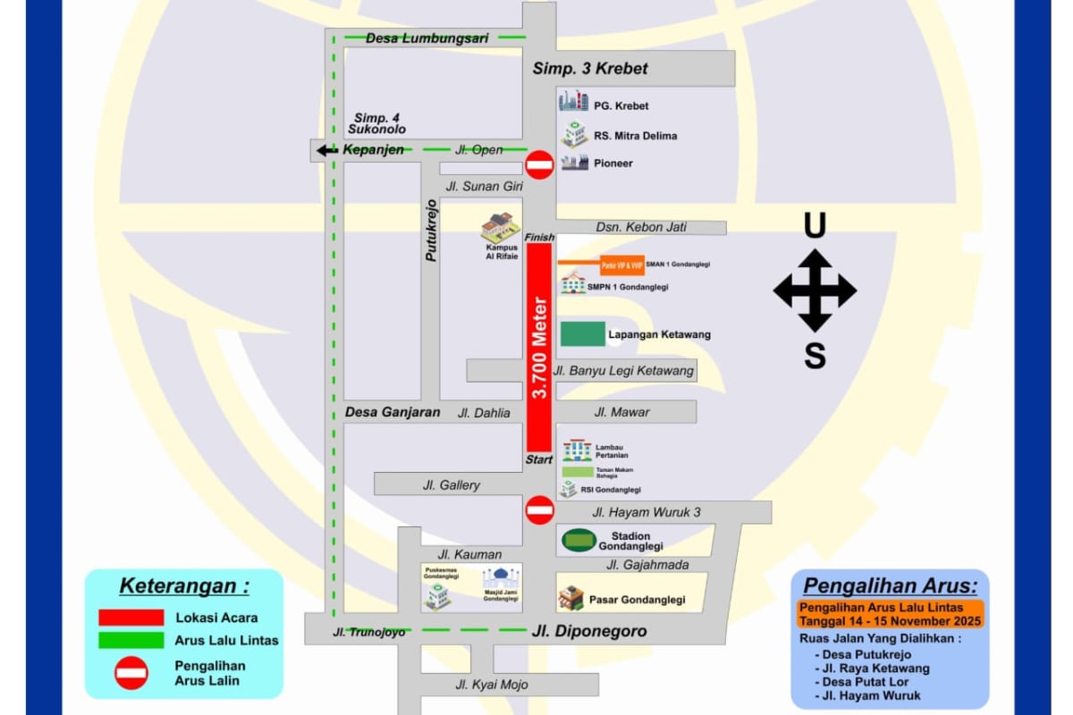 Gelaran Pesona Gondanglegi Tutup Jalan Sepanjang 3.700 Meter Selama Dua Hari