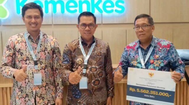Kota Batu Raih Insentif Fiskal Rp5,5 Miliar dari Pusat Berkat Kinerja Terbaik Penurunan Stunting