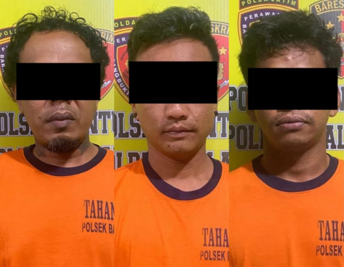 Dua pelaku dan satu penadah barang curian berulang di Kecamatan Bantur. (Ist) Dua Tersangka dan Satu Penadah Barang Pencurian Berulang di Bantur Berhasil Diringkus