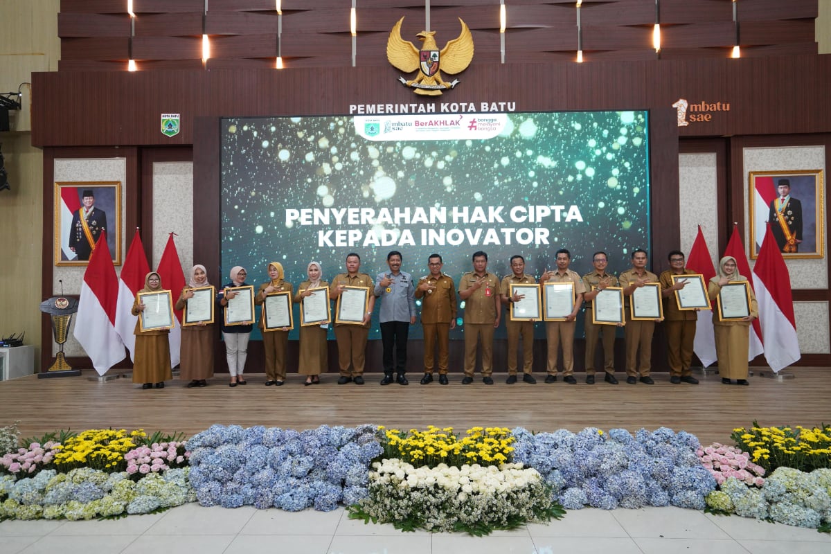 Pemkot Batu dan Kemenkumham Jatim Sepakati Penguatan HKI, 35 Inovator Lokal Terima Hak Cipta