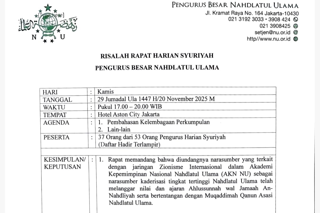 Dokumen Rapat Berisi Pemakzulan Ketum PBNU Tersebar, Gus Ipul Minta Warga NU Tetap Tenang