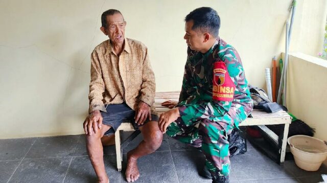 Babinsa Tunggulwulung Anjangsana ke Veteran, Cek Kondisi Kesehatan dan Rumah