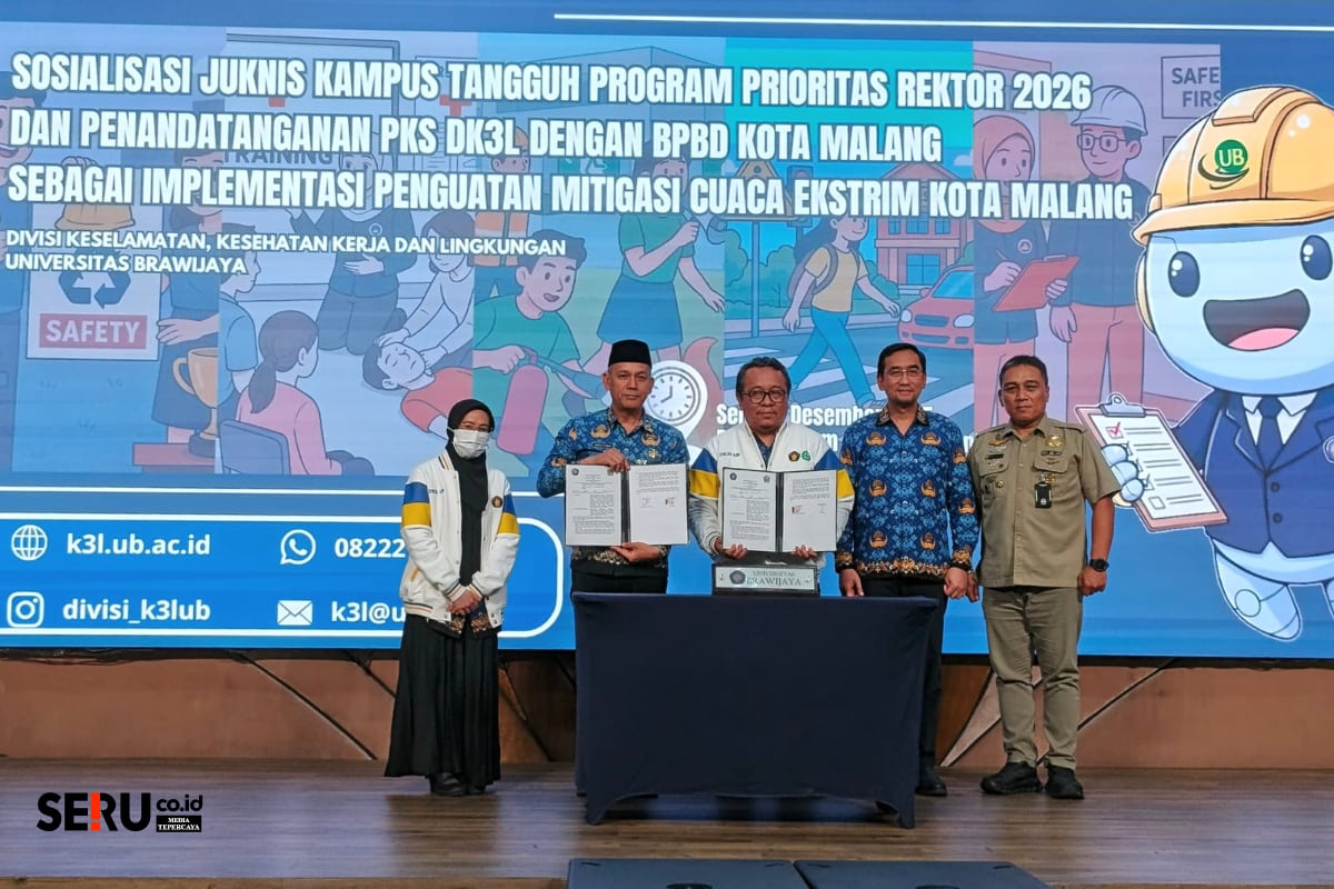 Komitmen kolaborasi UB dengan BPBD Kota Malang mewujudkan Kampus Tangguh 2026. (bas) UB Menuju Kampus Tangguh, Penguatan K3L dan Mitigasi Bencana Jadi Prioritas