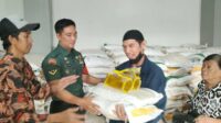 Babinsa Bareng Dampingi Penyaluran Bantuan Pangan kepada 325 KPM