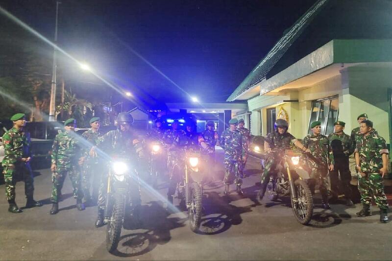 Kodim 0833/Kota Malang Patroli Malam Sejumlah Gereja dan Objek Vital