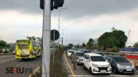 Kondisi lalu lintas Exit Tol Singosari. (Wul_11zon Libur Nataru, Satlantas Polres Malang Waspadai Kemacetan di Malang Utara dan Jalur ke Batu