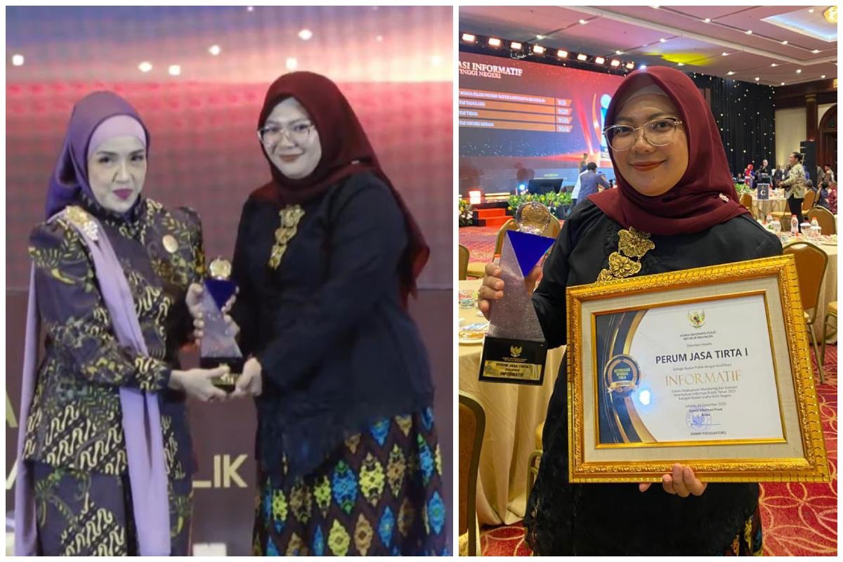 Perum Jasa Tirta I raih predikat Informatif dalam Monev Keterbukaan Informasi Publik 2025. (Humas PJT I for SERU.co.id) Perum Jasa Tirta I Raih Predikat Informatif Monev Keterbukaan Informasi Publik 2025