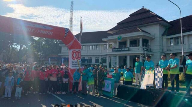 Ribuan Peserta Fun Walk Meriahkan HKN ke-61 di Kota Malang