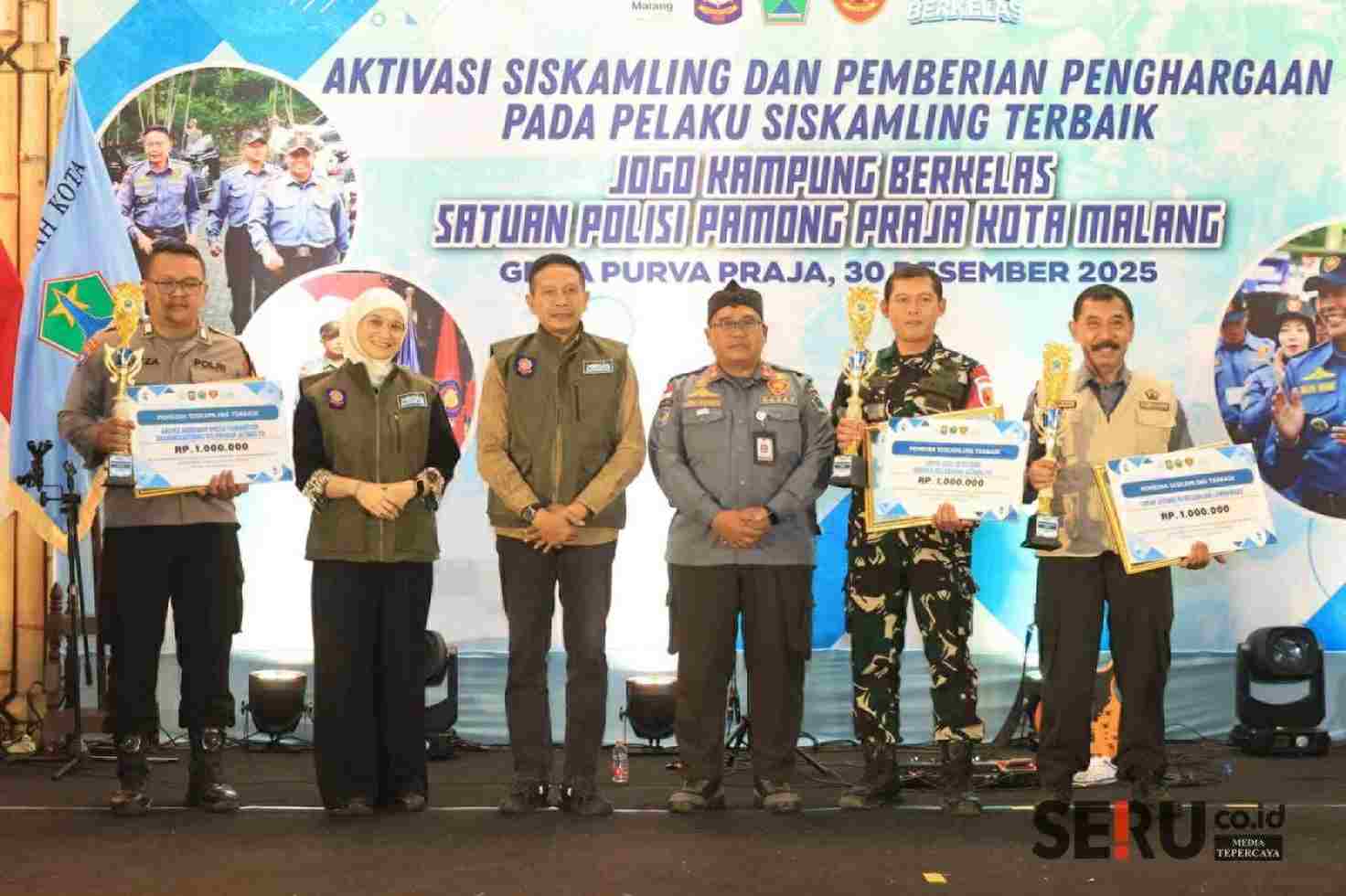 Wali Kota Malang Beri Penghargaan Siskamling Jogo Kampung Berkelas, Jatimulyo Tampil Mendominasi