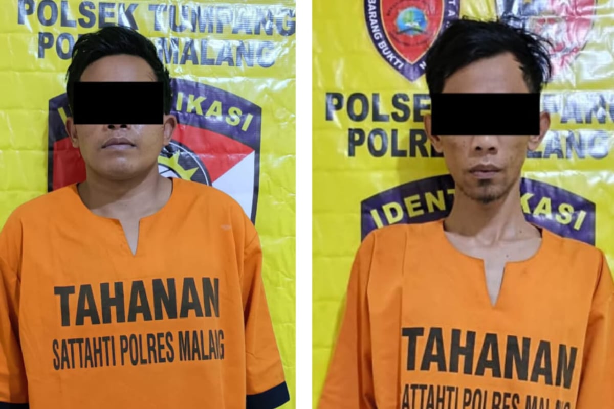 Para pelaku penjambretan kalung emas saat Idul Fitri 2025 lalu di Kecamatan Tumpang, Kabupaten Malang. (ist) Dua Pelaku Penjambretan Perhiasan Saat Idul Fitri 2025 Lalu Tertangkap, Satu Masih Buron