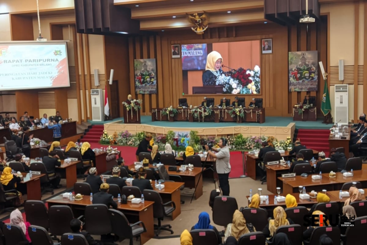 Rapat paripurna di DPRD Kabupaten Malang. (Seru.co.id/wul) Hindari Penyalahgunaan Anggaran, DPRD Minta APH Perketat Pengawasan Dana Hibah Pemkab Malang