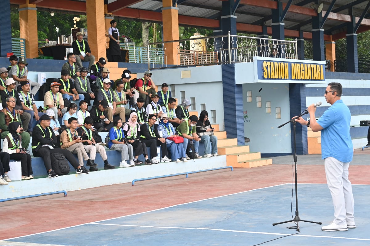 Danlanud Abd Saleh saat memberikan sambutan dan pengarahan pada peserta lomba. (ist)