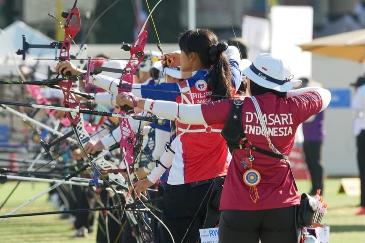 Skuad recurve Merah Putih tampil gemilang di SEA Games 2025.(Instagram @indonesia.archery) Panahan jadi Lumbung Emas Indonesia di SEA Games Thailand 2025