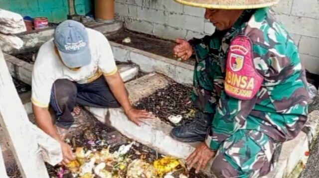 Babinsa Koramil Sukun Pendampingan Budidaya Maggot TPS3R Basama