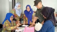 Babinsa Klojen Dampingi Posyandu Balita dan Ibu Hamil Bareng